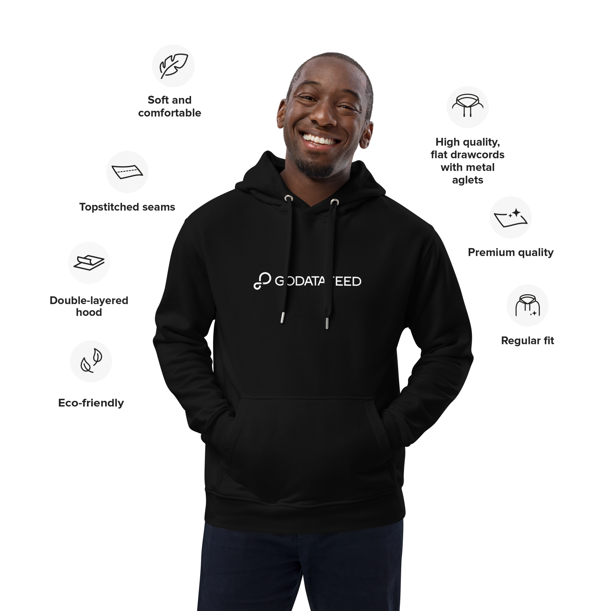 GoDataFeed Logo Premium Eco hoodie