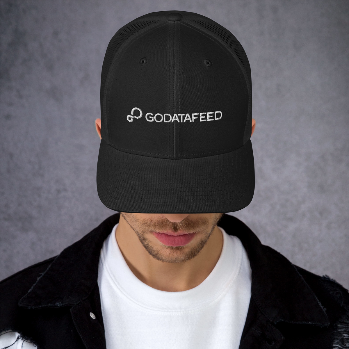 Icon Logo Trucker Cap Black