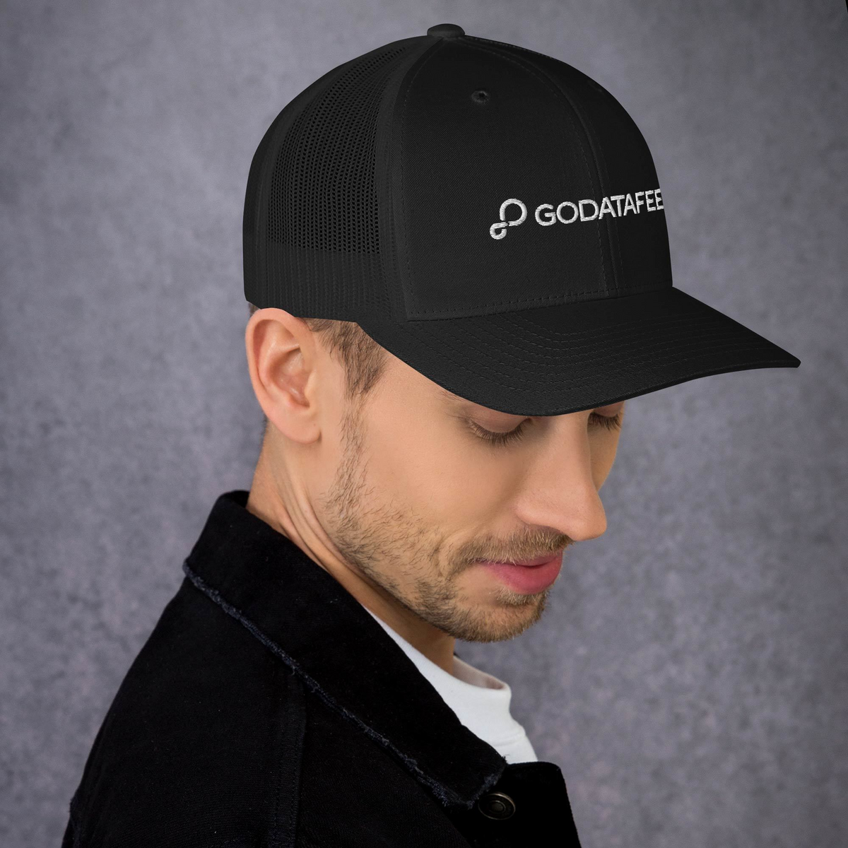 Icon Logo Trucker Cap Black