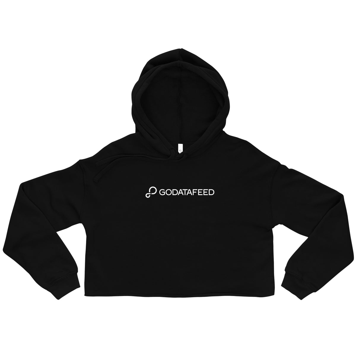 GoDataFeed Logo Crop Black Hoodie